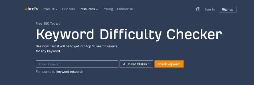 how to check Keyword Difficulty