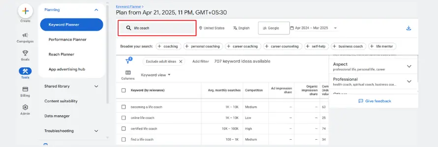 how to find keyword difficulty