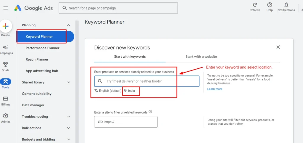 keyword planner