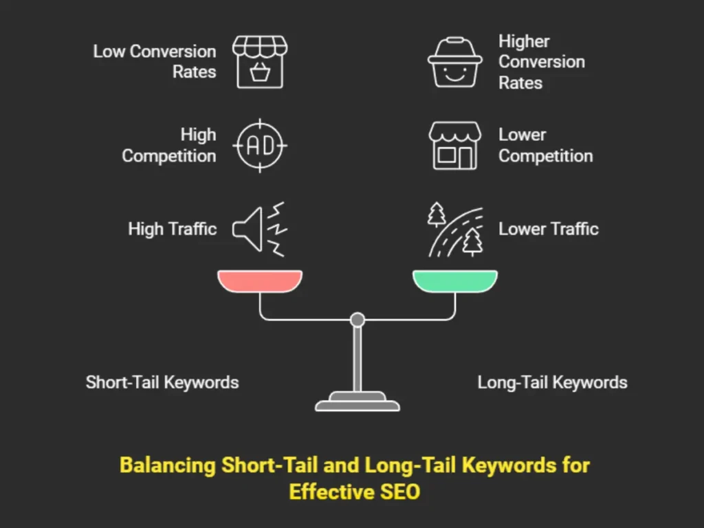 long tail vs short tail keywords