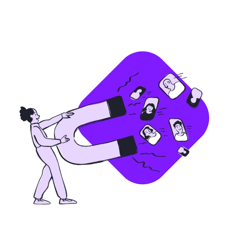 Lead generation icon representing website enquiries and conversions