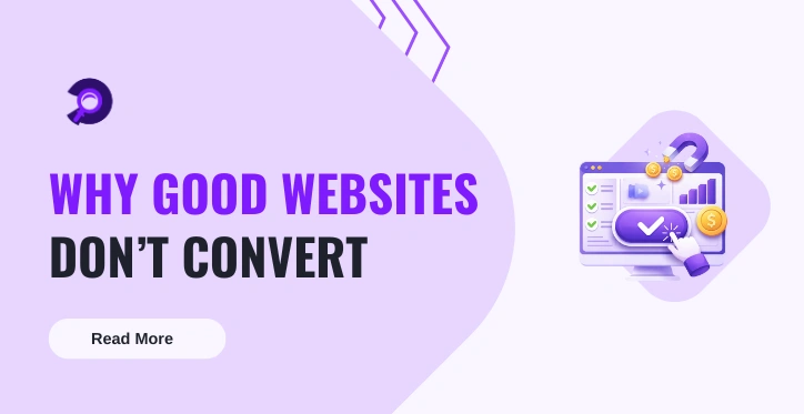 Good-looking website illustration showing why visitors don’t convert into enquiries