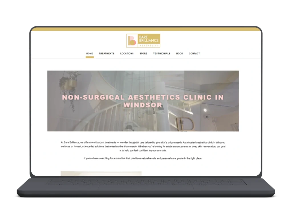 Local SEO case study showing Windsor aesthetics clinic ranking #1 in Google Local Pack and increasing consultation enquiries.