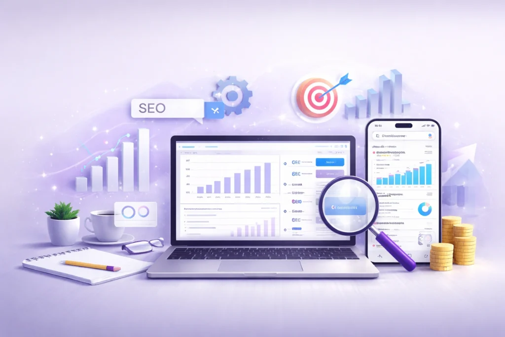 best white label SEO company dashboard showing SEO analytics and scalable fulfillment system for agencies