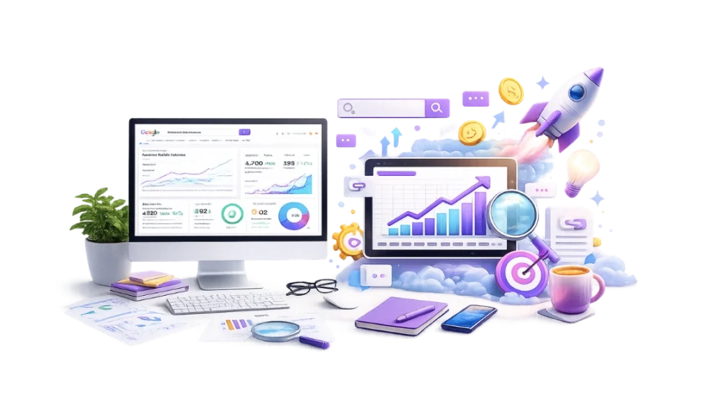 Custom SEO strategy planning process designed to improve search visibility and drive qualified traffic