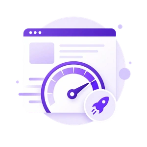 Website speed optimization icon representing fast page load performance and improved user experience