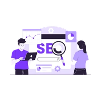 Enterprise SEO icon showing improved search rankings and qualified organic traffic growth
