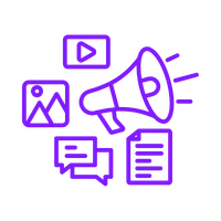 Content and authority building icon representing content optimization, topical relevance, and SEO authority growth.