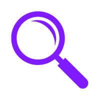 SEO audit and discovery icon representing website analysis, competitor research, and growth opportunity identification.