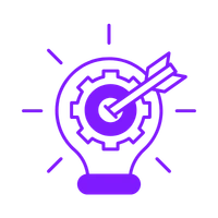 SEO strategy and research icon representing keyword planning, search intent analysis, and business-focused SEO planning.