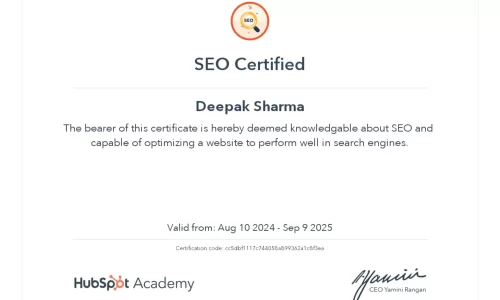 SEO Certification